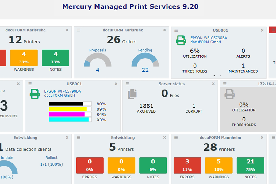 Mercury MPS Dashboard