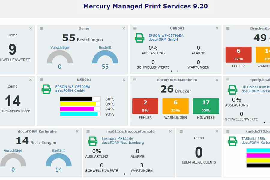 Mercury MPS Dashboard