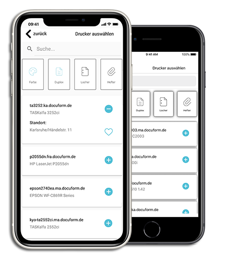 Iphone 11 und iphone 8 with Pull Printing App