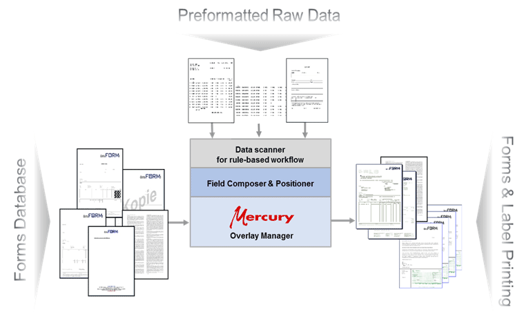 Overlay Manager for the preparation of raw data within print servers