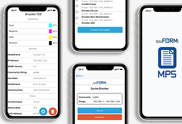 multiple views of the fleet management app for cell phones